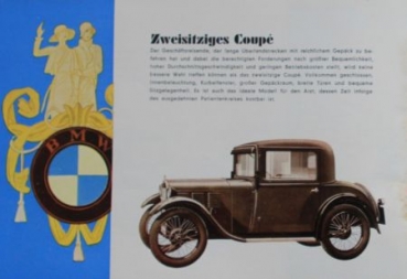 BMW Modellprogramm 1931 "Der neue mit Schwingachse" Automobilprospekt (6702)